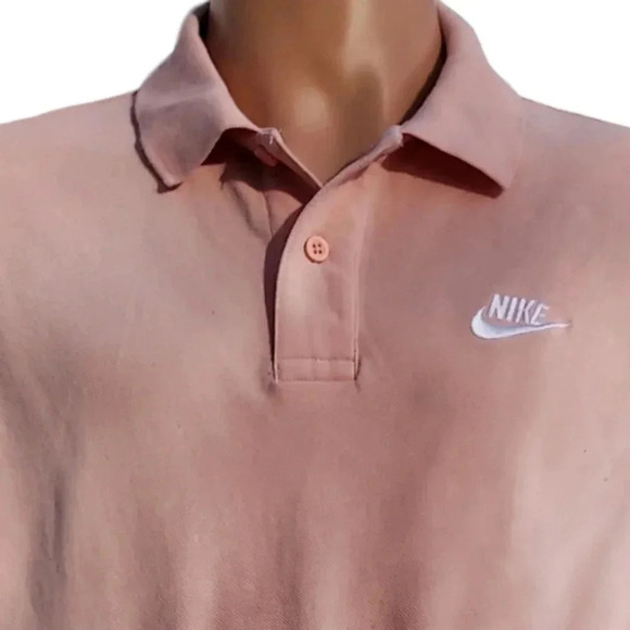 Nike Pink Polo Mens Shirt Medium - Picture 3 of 10